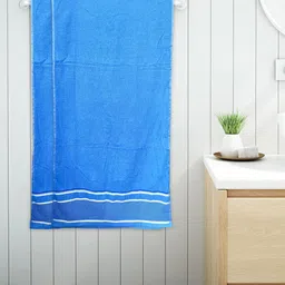 Kuber Industries Set Of 2 Blue Solid Pure Cotton 400 GSM Bath Towels-100