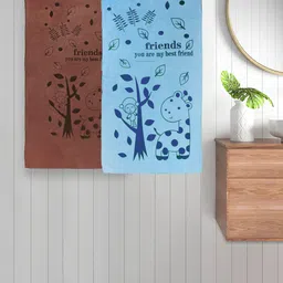 FABINALIV 2 Pieces Cartoon Printed Cotton 300 GSM Kids Bath Towels-image-27