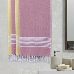 Arrabi Set Of 4 Striped 210 GSM Cotton Bath Towels-picture-51