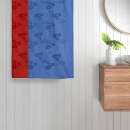 FABINALIV Red & Blue  2 Pieces Printed 420 GSM Cotton Bath Towels-5