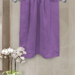 YK Girls Purple Solid Pure Cotton 500 GSM Large Bath Towels-image-34