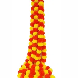 WELL ART GALLERY Red & Yellow 5 Pieces Marigold Artificial Flower-6