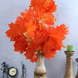 WELL ART GALLERY Orange Maple Artificial Flower-image-84