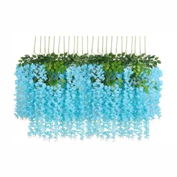 WELL ART GALLERY Blue 10 Pieces Hanging Blossom Artificial Flower-image-75