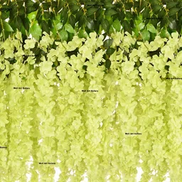 WELL ART GALLERY Green 6 Pieces Hanging Blossom Artificial Flower-32