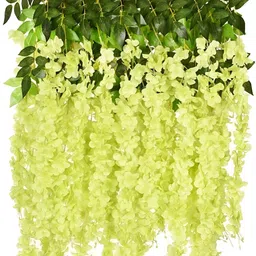 WELL ART GALLERY Green 6 Pieces Hanging Blossom Artificial Flowers-29
