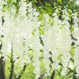 WELL ART GALLERY White 4 Pieces Hanging Blossom Artificial Flowers-image-64
