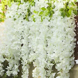 WELL ART GALLERY White 6 Pieces Hanging Blossom Artificial Flower-image-49
