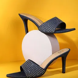 Tao Paris Textured Open Toe Suede Stiletto Heels-picture-31