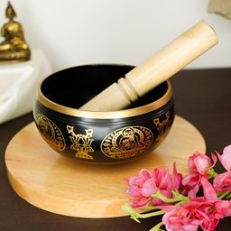 Ekhasa Black Tibetan Meditation Singing Bowl-image-81