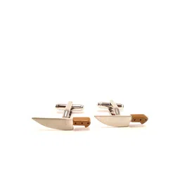 PELUCHE Brown Novelty Silver Knife Contemporary Cufflink-image-82