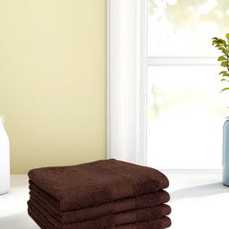 SPACES Colorfas Brown 4 Pieces Pure Cotton Face Towels-image-87