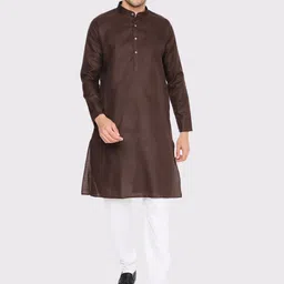 Maharaja Band Collar Kurta With Pyjamas-picture-48