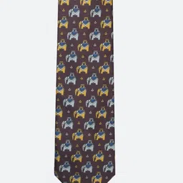 Tossido Men Brown & Yellow Printed Broad Tie-image-97