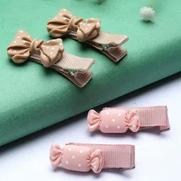 Stoln Girls Set of 4 Bow Shaped Alligator Hair Clips-62