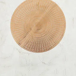 Home Centre Brown Solid Cinder Spiral Textured Placemat-17