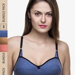 Docare Pack Of 3 Non Padded & Non-Wired Bra-42