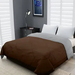 RF RELAXFEEL Brown & Grey Geometric Heavy Winter 233 GSM Double Bed Comforter-picture-8