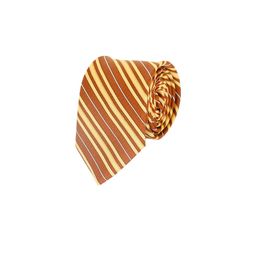 Alvaro Castagnino Men Brown & Yellow Striped Broad Tie-image-41