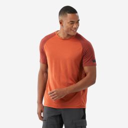 Men's Merino wool short-sleeved Merino wool T-shirt-brown-image-56
