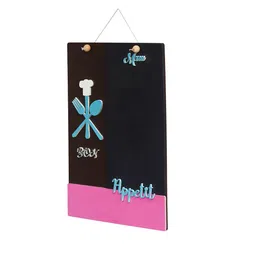 eCraftIndia Black & Pink Textured Wooden Wall Hanging image 5