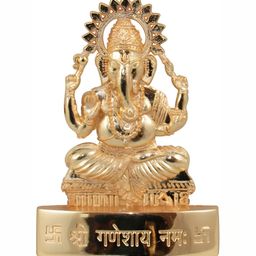 Navyaksh Gold-Toned Religious Small Ganesh Showpiece-image-7