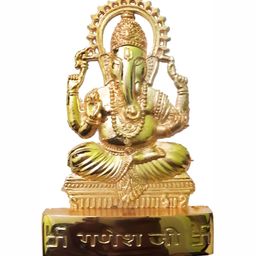 Navyaksh Gold-Toned Brass Ganesh Showpiece-image-9