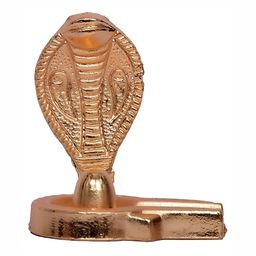 Navyaksh Gold-Toned Brass Shivling Decorative Showpiece-image-15