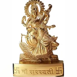 Navyaksh Gold-Toned Religious Small Saraswati Showpiece-image-70