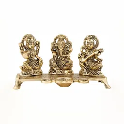 Navyaksh Gold Toned Laxmi Ganesh Saraswathi Religious Idol Showpiece-image-27