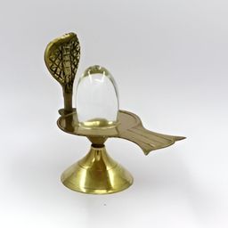Navyaksh Gold-Toned Brass Shivling Decorative Showpiece-image-24