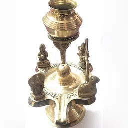Navyaksh Gold-Toned Shivlinga with Shiv Pariwar Religious Idol Showpiece-10