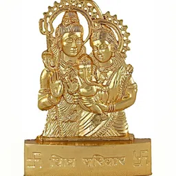 Navyaksh Gold-Toned Shiv Parivar Religious Idol Showpiece-image-83