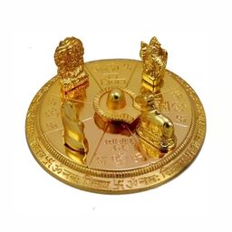 Navyaksh Gold-Toned Brass Siva Showpiece-image-24