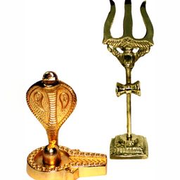 Navyaksh Gold-Toned Metal Shivling Showpiece-image-95