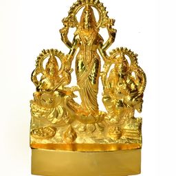 Navyaksh Gold-Toned Metal Laxmi Ganesh Showpiece-picture-7