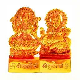 Navyaksh Gold-Toned Brass Kuber Laxmi Showpiece-image-83