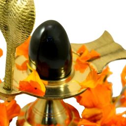 Navyaksh Gold-Toned & Black Religious Idol Small Showpiece-image-95