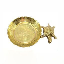 Navyaksh Gold-Toned Brass Religious Kachua Plate Showpiece-image-55