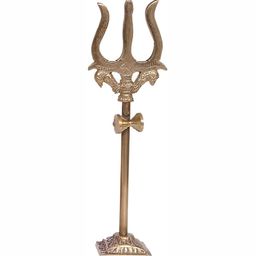 Navyaksh Gold-Toned Religious Small Trishul Showpiece-image-29