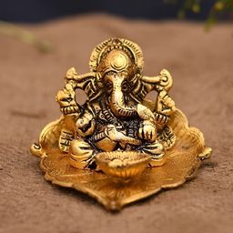 Navyaksh Gold Toned Brass Ganesh Decorative Showpiece-image-51