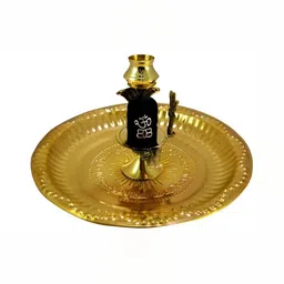 Navyaksh Gold-Toned Metal Shiv Ling Showpiece-image-69