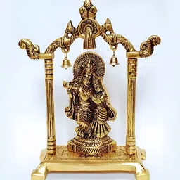 Navyaksh Gold-Toned Religious Small Radha Krishan Temple Showpiece-image-58