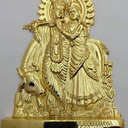 Navyaksh Gold-Toned Religious Small Radha Krishan Showpiece-image-95