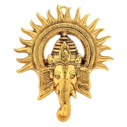 Navyaksh Gold-Toned Brass Ganesh Showpiece-image-12