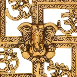 Navyaksh Gold-Toned Religious Idol Wall Hanging-47