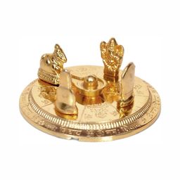 Navyaksh Gold-Toned Religious Shiv Pariwar Small Showpiece-image-31