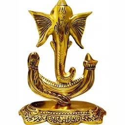 Navyaksh Gold-Toned Aluminium Ganesh Ji Showpiece-image-98