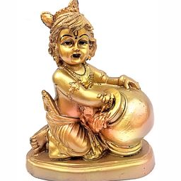 krishnagallery1 Gold Toned Marble Lord Krishna Showpiece-image-18