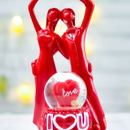 Archies Red Premium Romantic Lovers Statue Showpiece-image-77